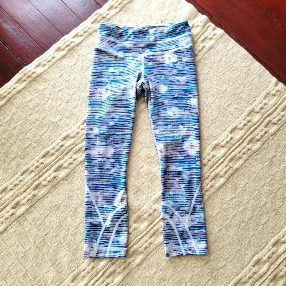 Lululemon Run Inspire Cropped Blurry Belle Leggings size 2
